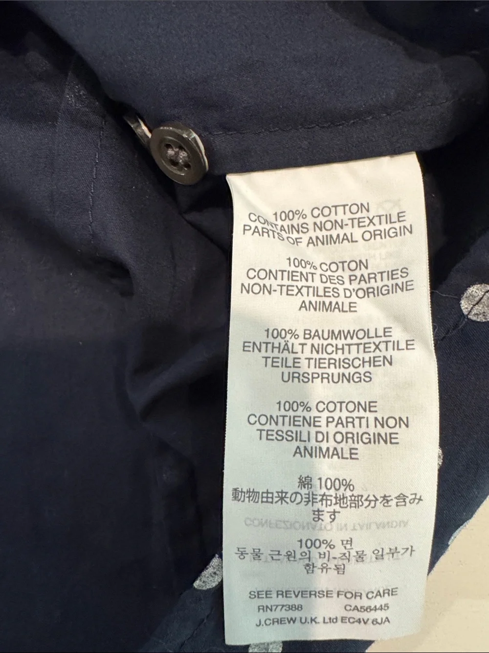 J. Crew Cotton Button Down Shirt Size 4